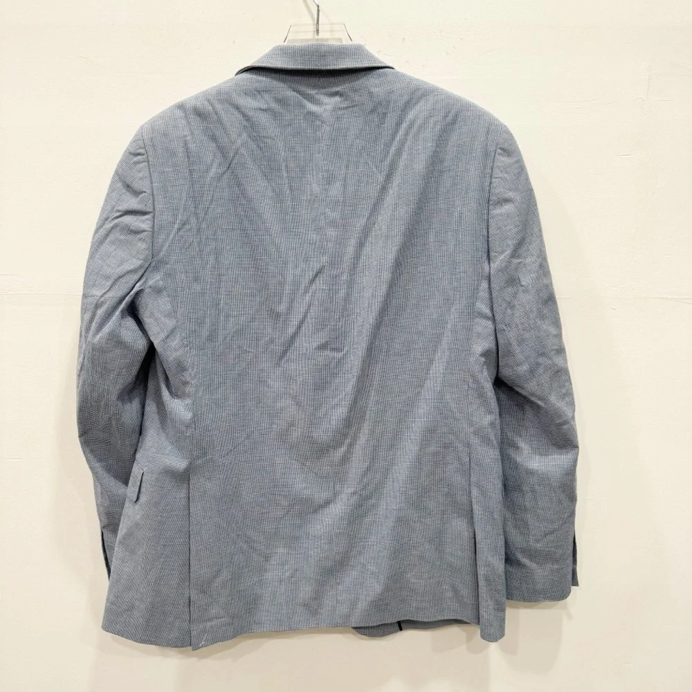 Alfani Slim Fit Light Blue Herringbone Cotton Blazer Sports Jacket Size 40R